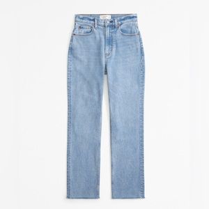 Abercrombie Curve Love Ultra High Rise Ankle Straight Jeans